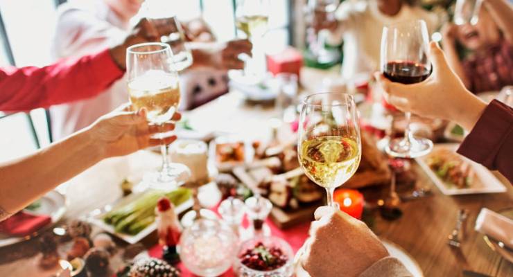 Christmas lunch table