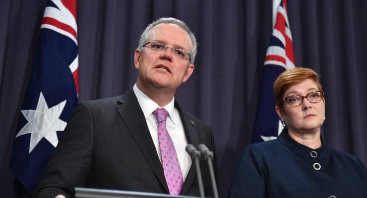 Scott Morrison Marise Payne israeli embassy