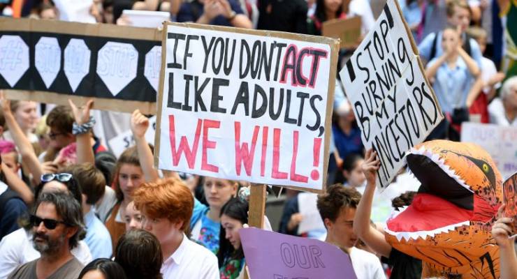 climate change protest school strike kids students