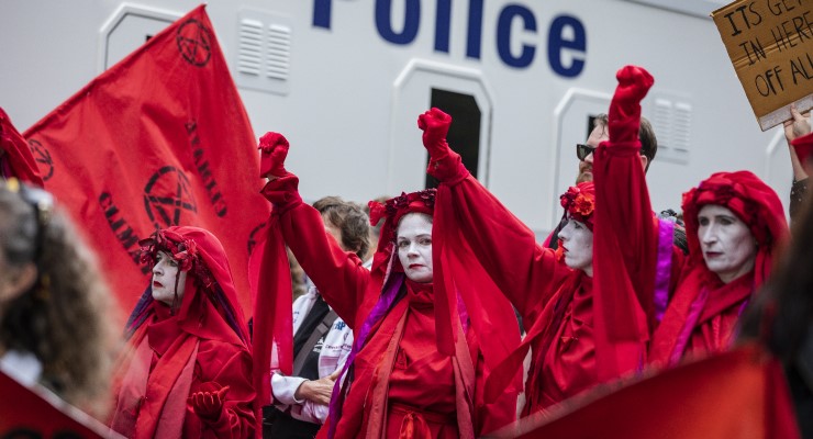 Extinction rebellion protest arrests