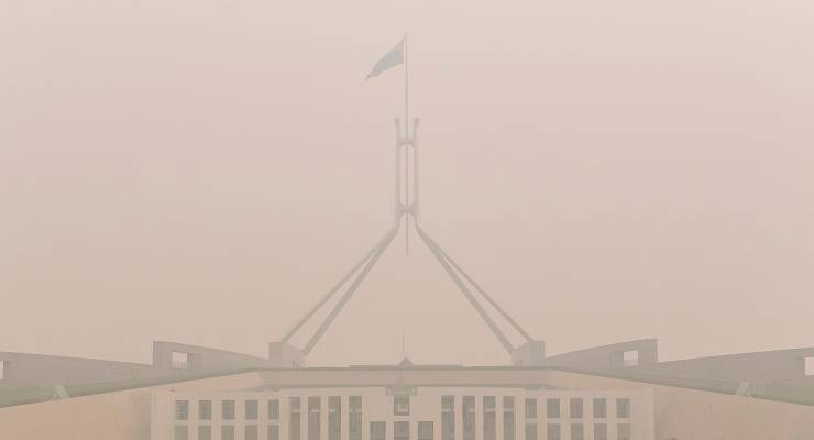 Parliament House bushfire smoke