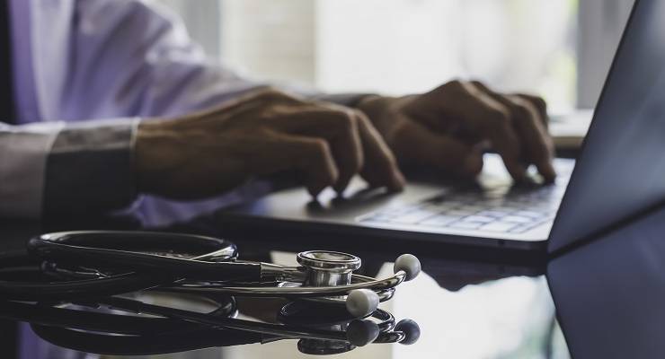 Doctor at a laptop