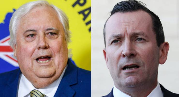 Clive Palmer and WA Premier Mark McGowan