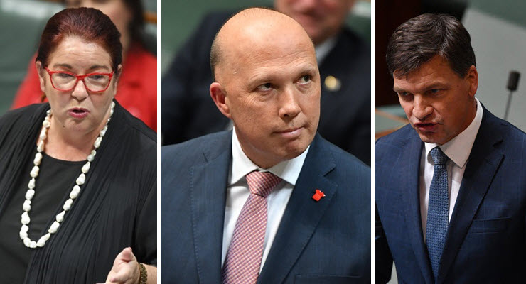 Melissa Price, Peter Dutton and Angus Taylor