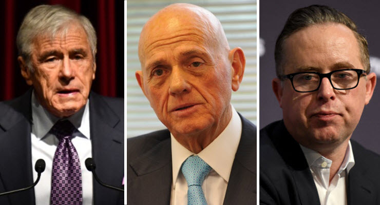 Kerry Stokes, Solomon Lew and Alan Joyce