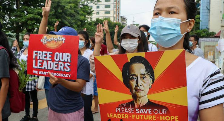 Myanmar protesters