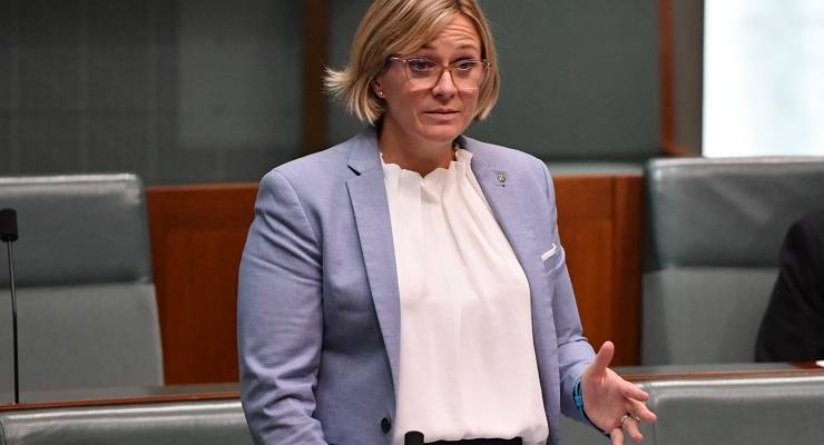 Zali Steggall during question time on Tuesday (Image: AAP/Mick Tsikas)