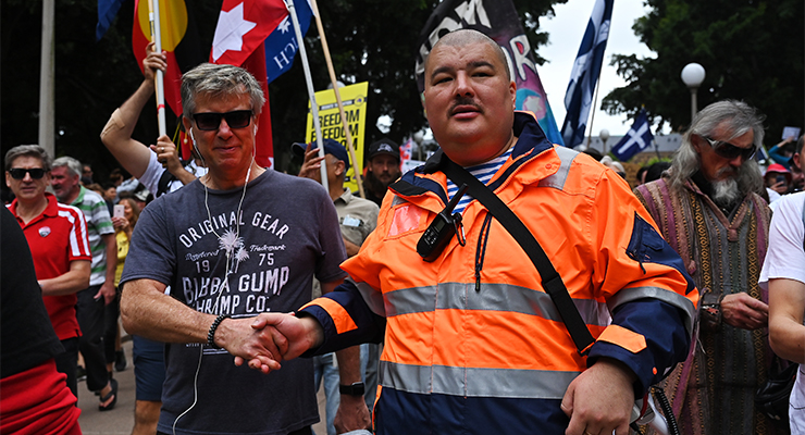 Simeon Boikov, also known as Aussie Cossack (AAP/Steven Saphore)