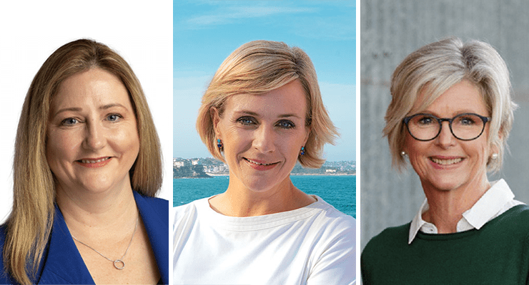 Rebekha Sharkie, Zali Steggall and Helen Haines (Images: Supplied)