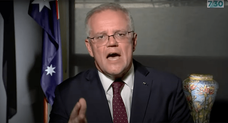 Scott Morrison on ABC's 7.30 (Image: ABC/7.30/YouTube)