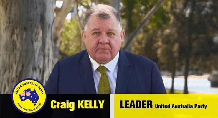 Craig Kelly from the United Australia Party (Image: United Australia Party)