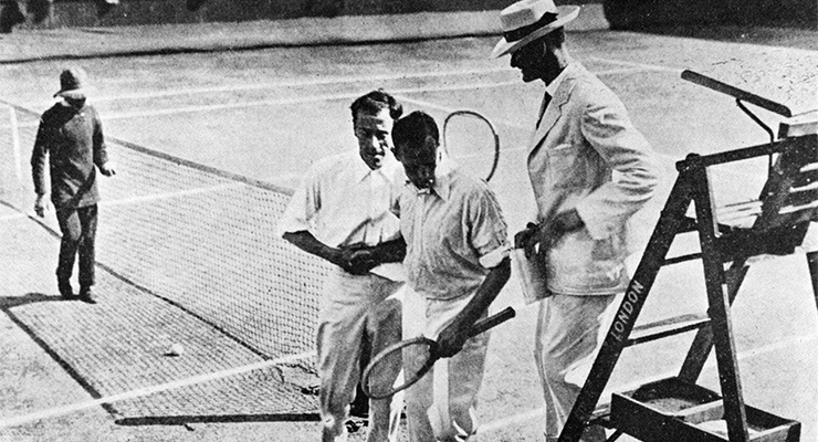 Wimbledon final between Norman Brooks and Anthony Wilding, 1914 (Image: Supplied/Peter Doherty)