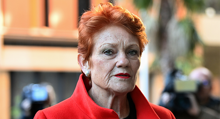 One Nation Senator Pauline Hanson (Image: AAP/Bianca De Marchi)