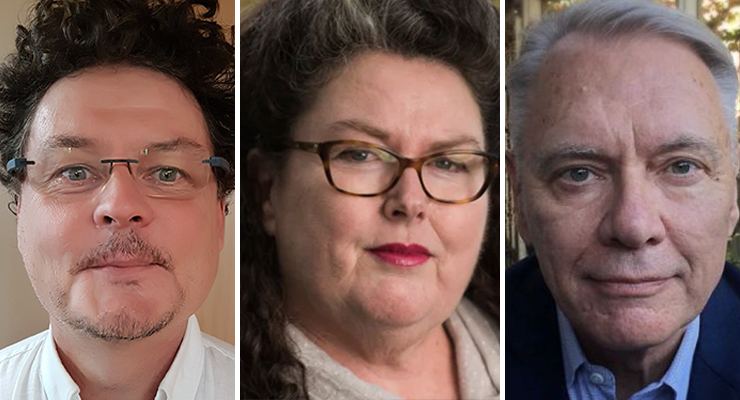 Dr Bruce Willett, Professor Catherine Bennett, and UNSW Adjunct Professor Bill Bowtell (Image: Supplied/UNSW/Deakin)
