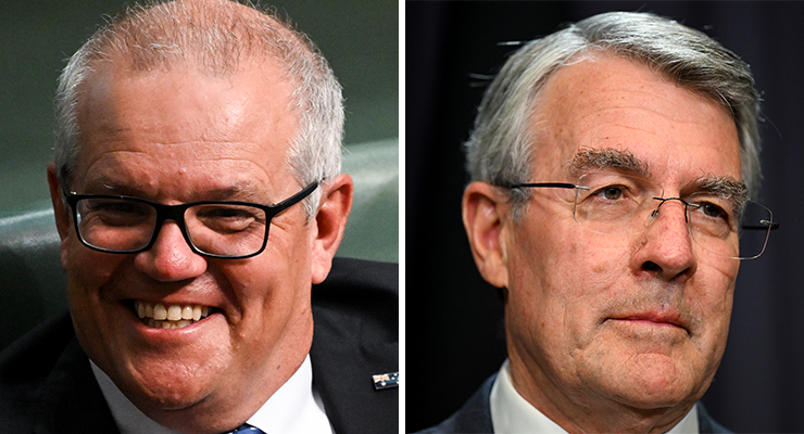 Former prime minister Scott Morrison and Attorney-General Mark Dreyfus (Images: AAP)