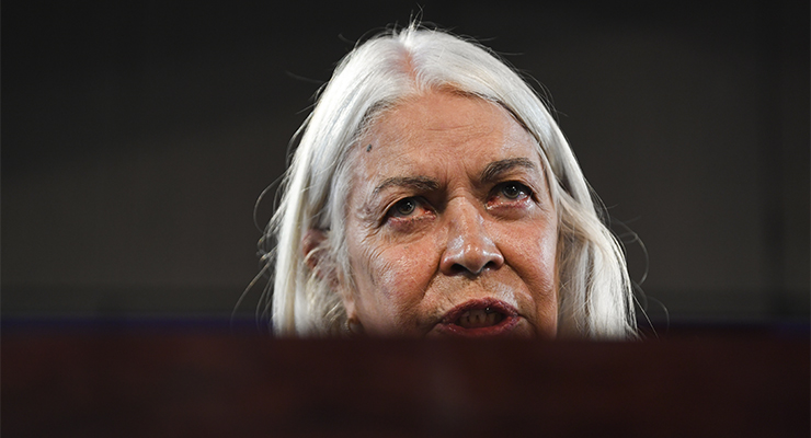 Dr Marcia Langton, co-author of the Indigenous Voice Co-design Process report (Image: AAP/Lukas Coch)