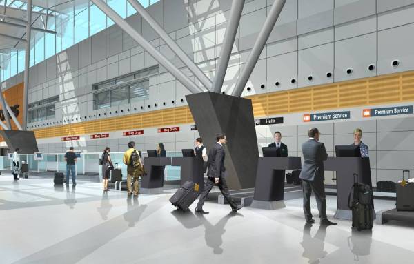 Airport of the Future_2 The new premium oriented Airport of the Future, Qantas graphic