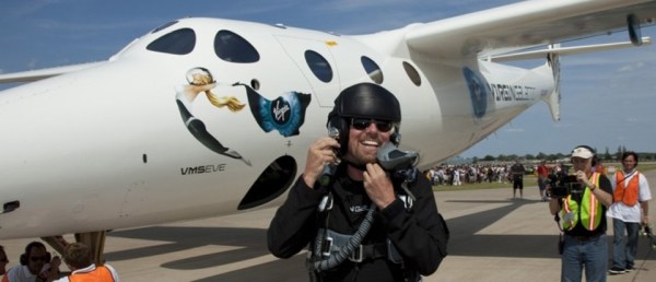 Branson mothership Richard Branson after a check flight in WhiteKnight Two this year