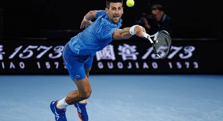 Novak Djokovic during the Australian Open final