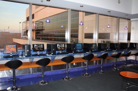 relaximage Undoubtedly more relaxing than 'outside', the reLAX lounge airside at Tom Bradley