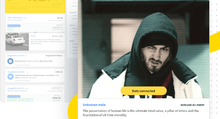 A promotional image of the 'crime intelligence' platform from Auror's website