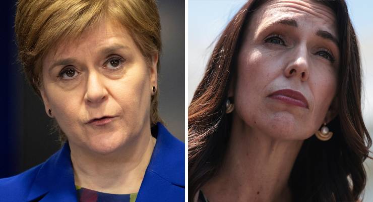 Former first minister of Scotland Nicola Sturgeon and former NZ prime minister Jacinda Ardern