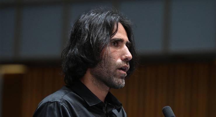 Kurdish-Iranian born journalist and human rights advocate Behrouz Boochani (Image: AAP/Mick Tsikas)