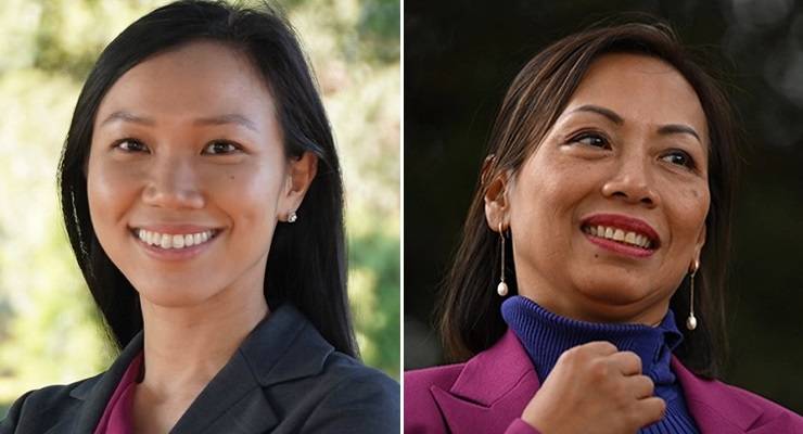Tu Le, who eyed a Labor run for Fowler, and the eventual winner of the seat, independent Dai Le (Images: Facebook, AAP)