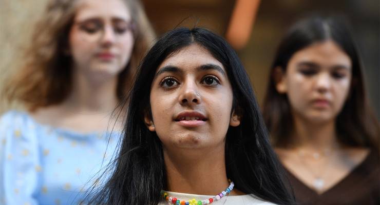 Climate activist Anjali Sharma (Image: AAP/Dean Lewins)