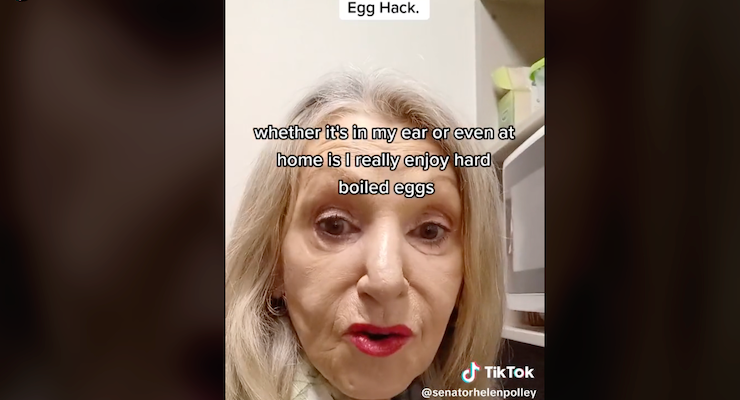Senator Helen Polley's TikTok #egghack