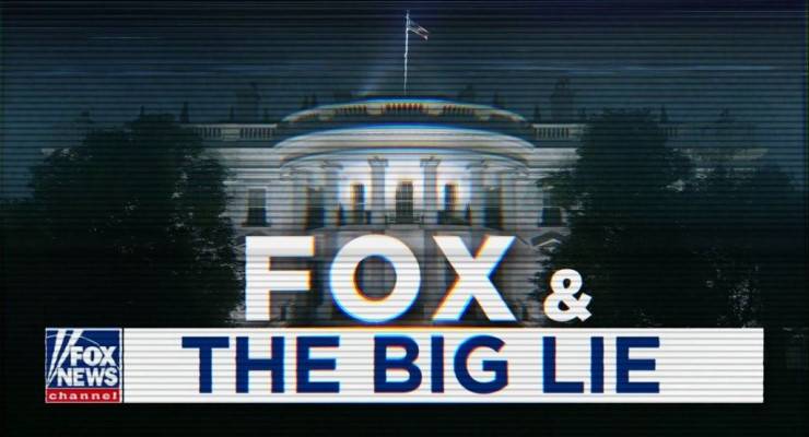 A still from the Four Corners investigation "Fox and The Big Lie"