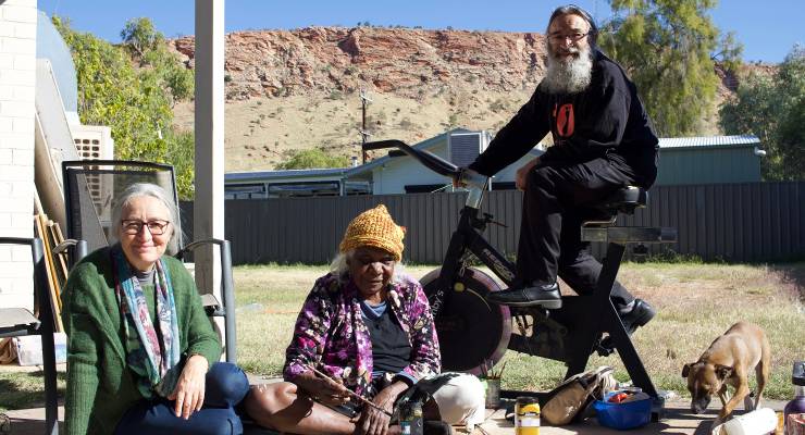 Penelope McDonald, Audrey Napanangka, and Santo Giardina (Image: Supplied)