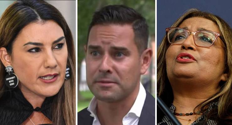 Independent Senator Lidia Thorpe, NSW MP Alex Greenwich, and Greens Senator Mehreen Faruqi