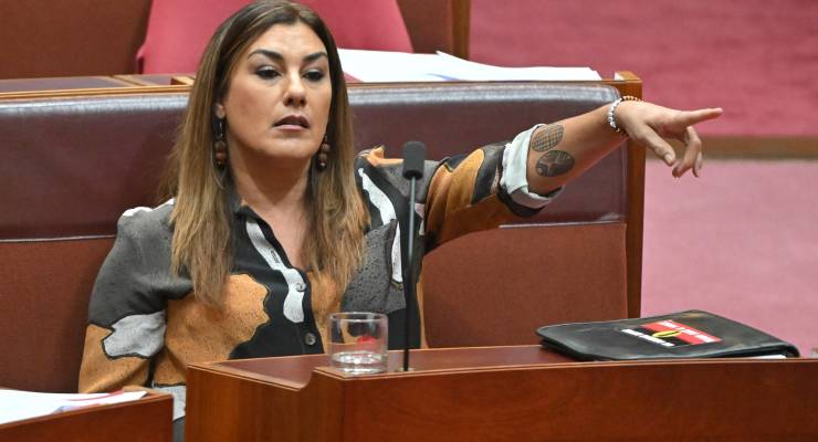 Independent Senator Lidia Thorpe in the Senate yesterday