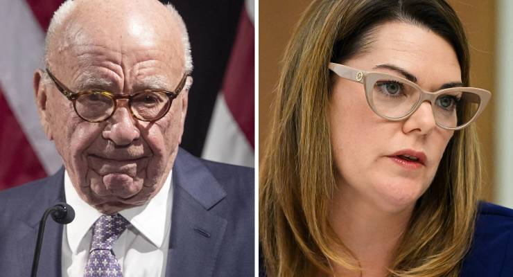 Rupert Murdoch and Greens Senator Sarah Hanson-Young (Images: AP, AAP)