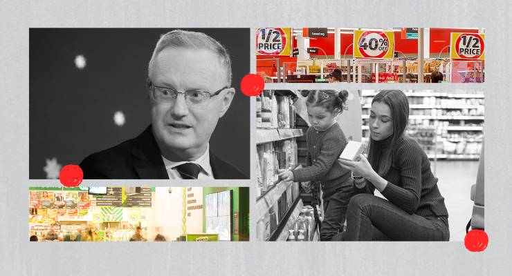 Philip Lowe, Coles and Woolworths (Image: Zennie/Private Media)