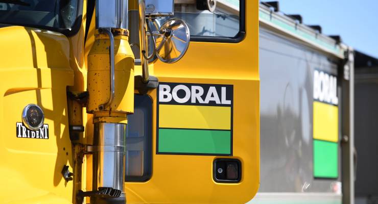 A Boral truck and logo (Image: AAP//Dan Peled)