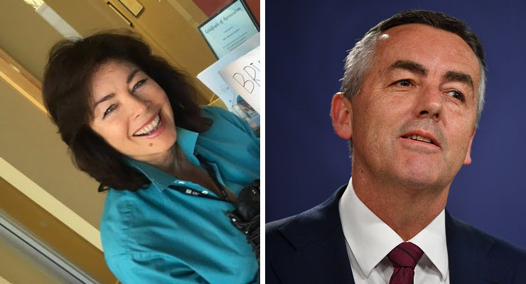 Former ABC presenter Nicole Chvastek and Nationals MP Darren Chester (Images: ABC/Facebook, AAP)