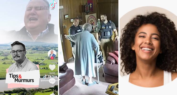 Shane Jones' Tiktok, Joan Meyer's defiance, and CPAC's 'team' (Images: TikTok/Marion County Record/CPAC)