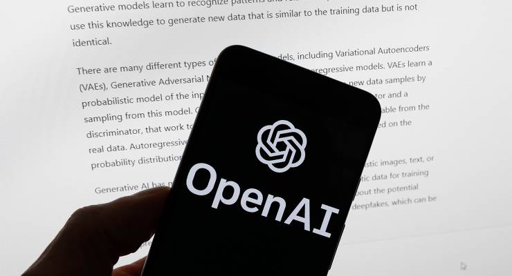 The OpenAI logo in front of ChatGPT output (Image: AAP/AP/Michael Dwyer)