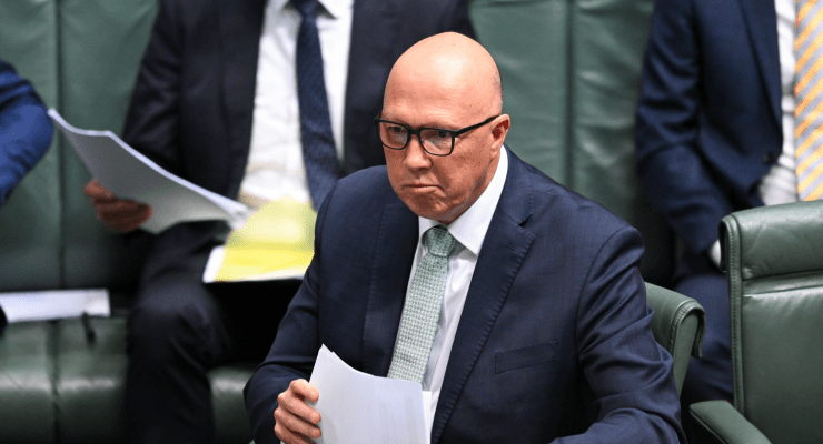 Opposition Leader Peter Dutton (Image: AAP/Lukas Coch)