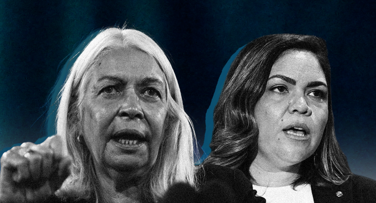 Marcia Langton and Jacinta Nampijinpa Price (Image: AAP/Private Media)