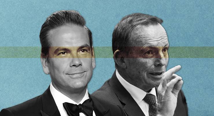 Tony Abbott and Lachlan Murdoch (Images: AAP/Private Media)