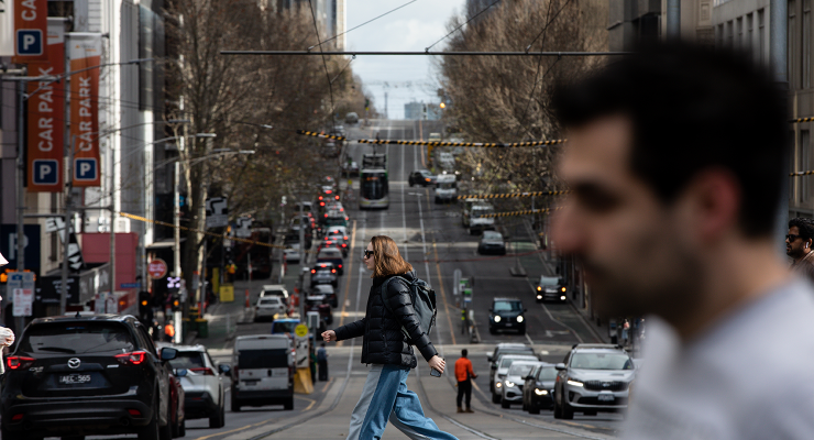 People walking in Melbourne (Image: AAP/Diego Fedele)
