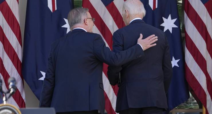 Prime Minister Anthony Albanese with US President Joe Biden in Washington (Image: AP/Manuel Balce Ceneta)