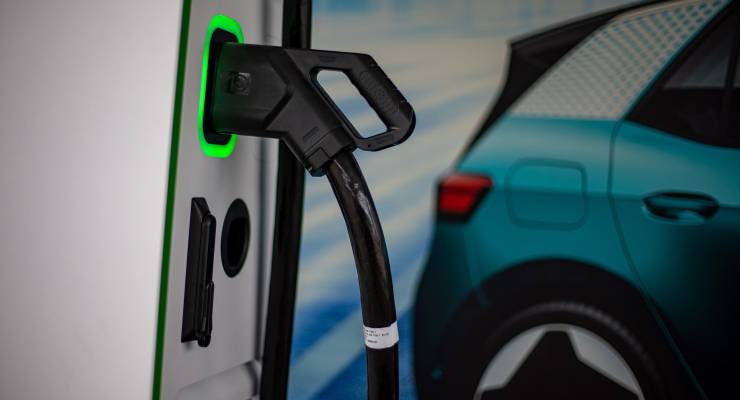 An electric vehicle charging station (Image: EPA/Martin Divisek)