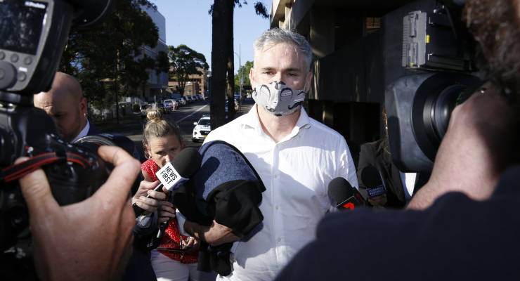 Former Labor MP Craig Thomson leaves Gosford police station, 2021