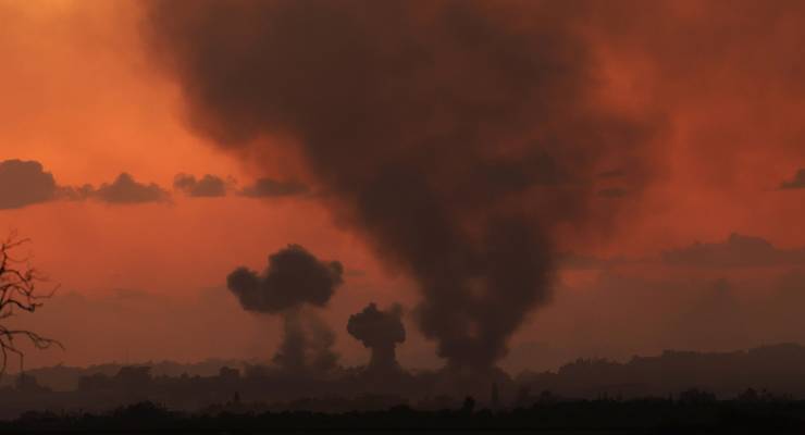 An air strike on the Gaza Strip (Image: EPA/Atef Safadi)