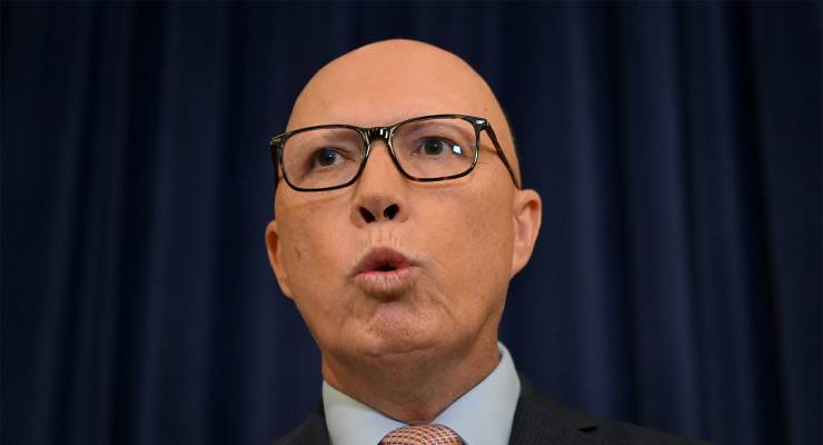 Opposition Leader Peter Dutton (Image: AAP/Lukas Coch)