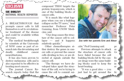 Daily Telegraph cancer story